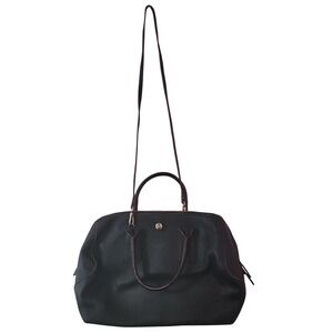 Furla Black Textured Leather Purse Satchel Crossbody Bag Red Luxury Romania Chic